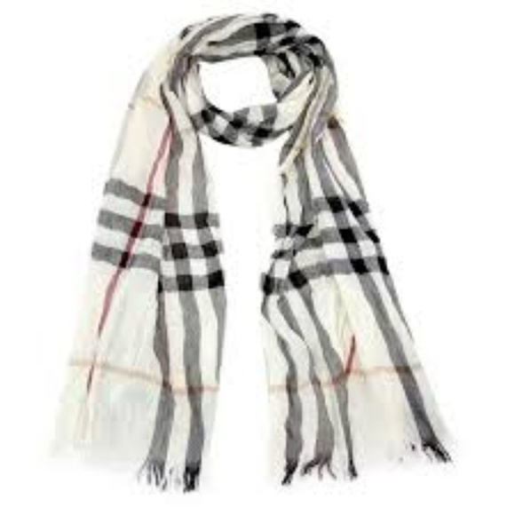 Burberry Accessories - Burberry Lightweight Check Wool Cashmere Scarf